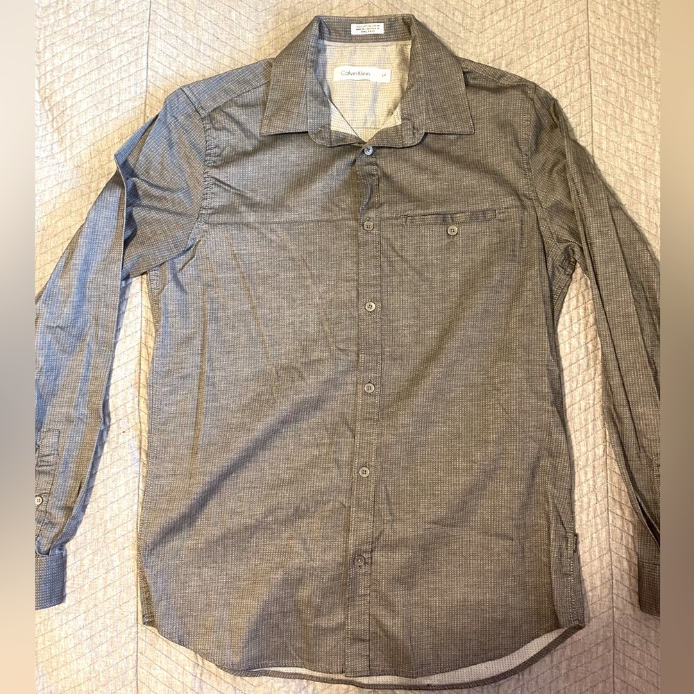 Calvin Klein Grey Men’s Dress Shirt